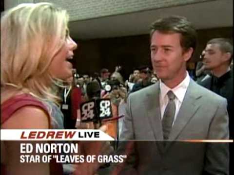Edward Norton promotes 'Leaves of Grass'
