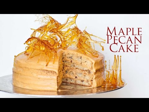 Maple Pecan Cake with Salted Caramel Frosting