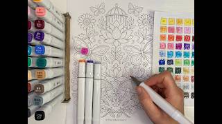 LIVE Mindfulness Coloring for Adults Lotus Butterfly ASMR