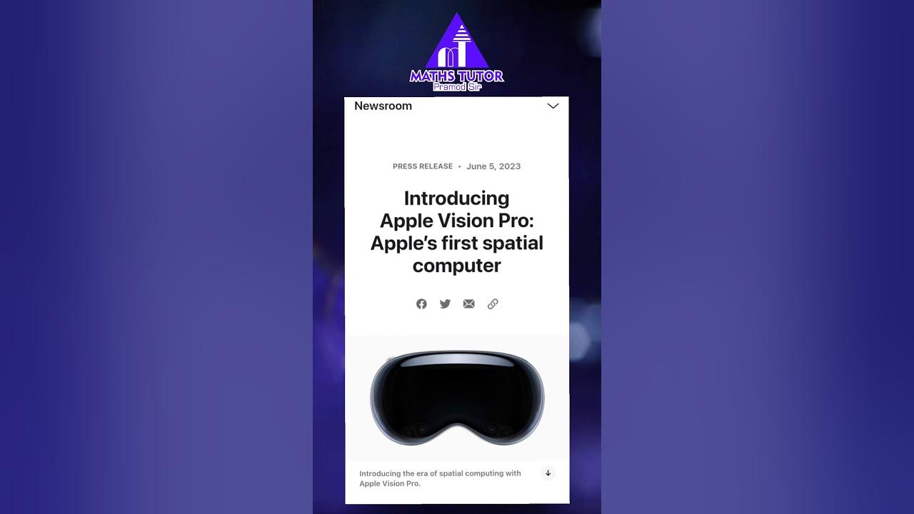 Introducing Apple Vision Pro: Apple's first spatial computer - Apple