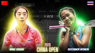 Ratchanok Intanon(THA) vs Wang Shixian(CHN) Insane Badminton Game | Revisit China Open 2013