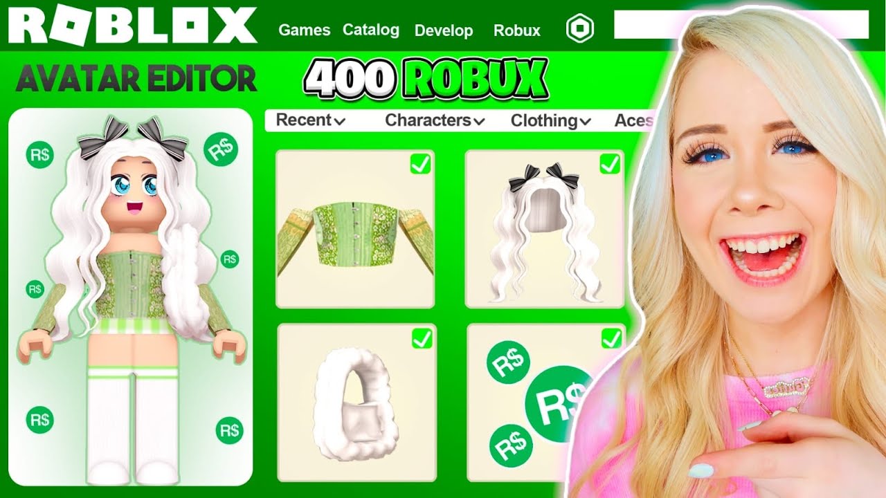 Cải thiện trải nghiệm của bạn trong Roblox bằng cách tùy chỉnh avatar của mình! Với 400 Robux, bạn có thể có được các tùy chọn tùy chỉnh hấp dẫn và phong phú. Xem image để khám phá thêm những lựa chọn đầy màu sắc cho avatar của bạn.