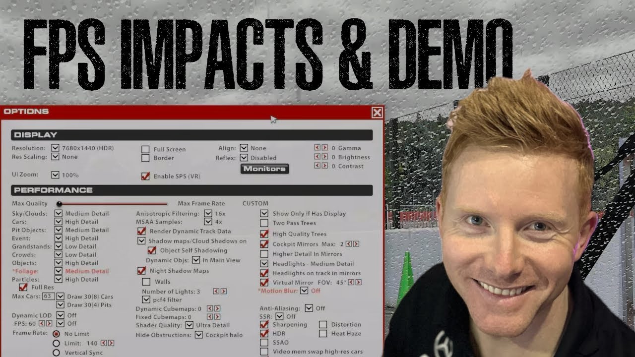 iRacing Graphics FPS Impacts & Recommendations (LIVE Comparisons) - YouTube
