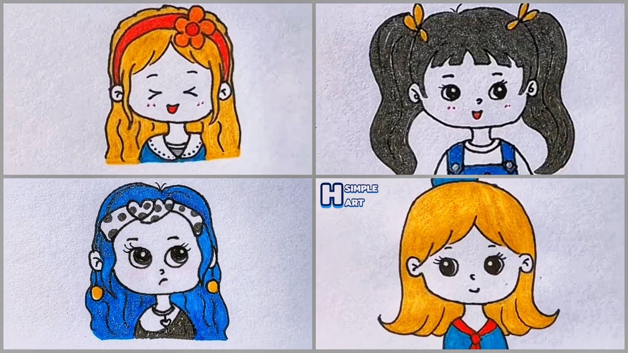 Vẽ Chibi dễ thương, Vẽ hình cute đơn giản| VẼ HÌNH... - youtube
