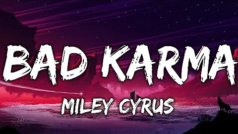 Miley Cyrus - Bad Karma😍 (Lyrics) 😍ft. Joan Jett Official Song