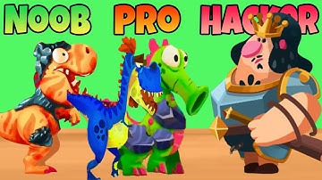 Dino Bash Power Evolution 🐲⚡ – Noob vs Pro vs Hacker