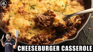 YOU MUST try this ONE PAN Keto cheeseburger casserole