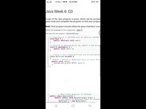 week-6 programming in Java NPTEL quiz & programming answers