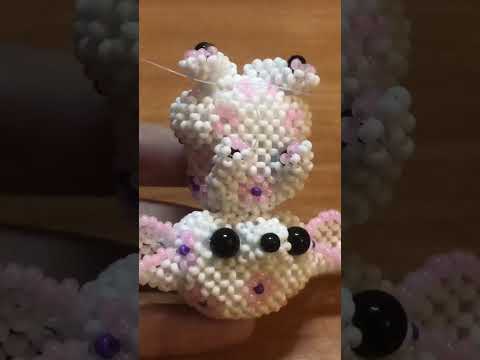 Ушанчик из бисера заказать в ТГ flower_amigurum567 #бисероплетение #amigurum #амигуруми #бисер #пон
