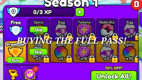 Buying the full season pass in tug of war simulator!