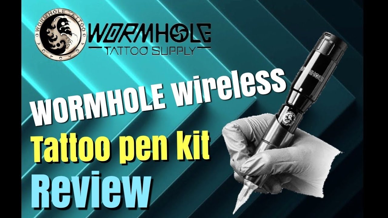 PROFESSIONAL Wormhole Wireless Tattoo Machine Kit Rotary Pen Cartridges  Needles
