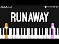 AURORA Runaway EASY Piano Tutorial