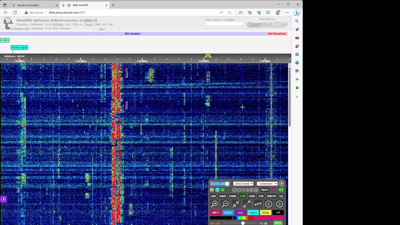 Shortwave listening on Kiwi SDR websdr