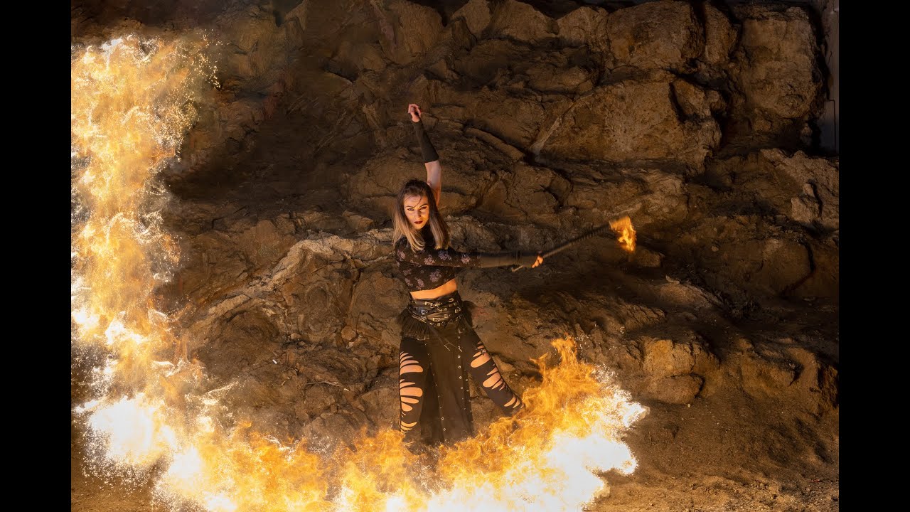 XL Fire Show Lycopodium Torches with Karina Flow