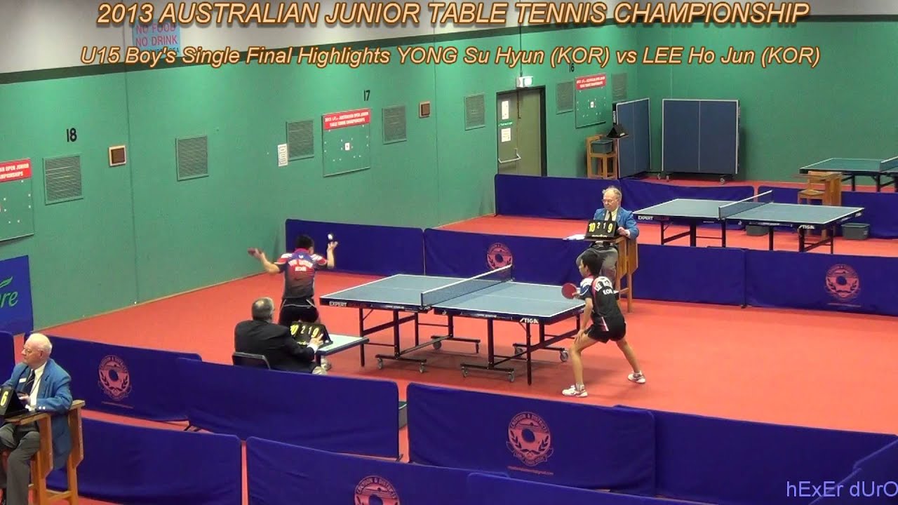 2013 Australian Junior Table Tennis Championships U15 Boys Final YouTube