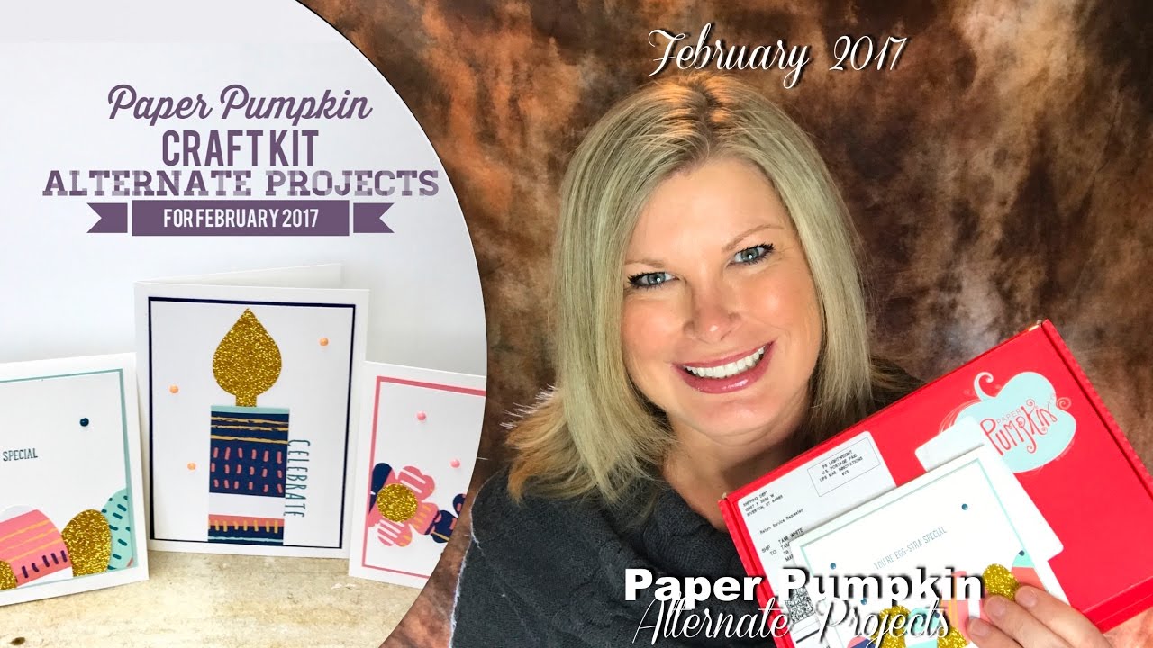 February 2017 Paper Pumpkin card kit Giveaway, & Alternate Card featuring Stampin Up