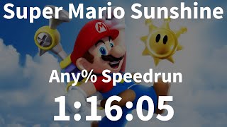 Super Mario Sunshine Any% Speedrun in 1:16:05