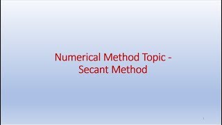 Secant Method