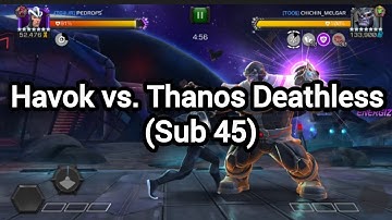 Havok vs. Thanos Deathless (Sub 45 - Bleed & Coldsnap) 🩸❄️ - Havok is OP
