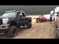 Fords help pull Chevy+toyhauler out of the sand