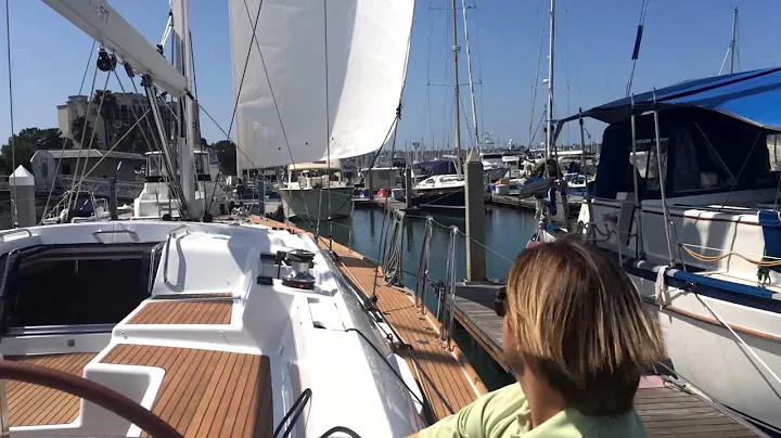 Operating electric furling headsail on jeanneau 57