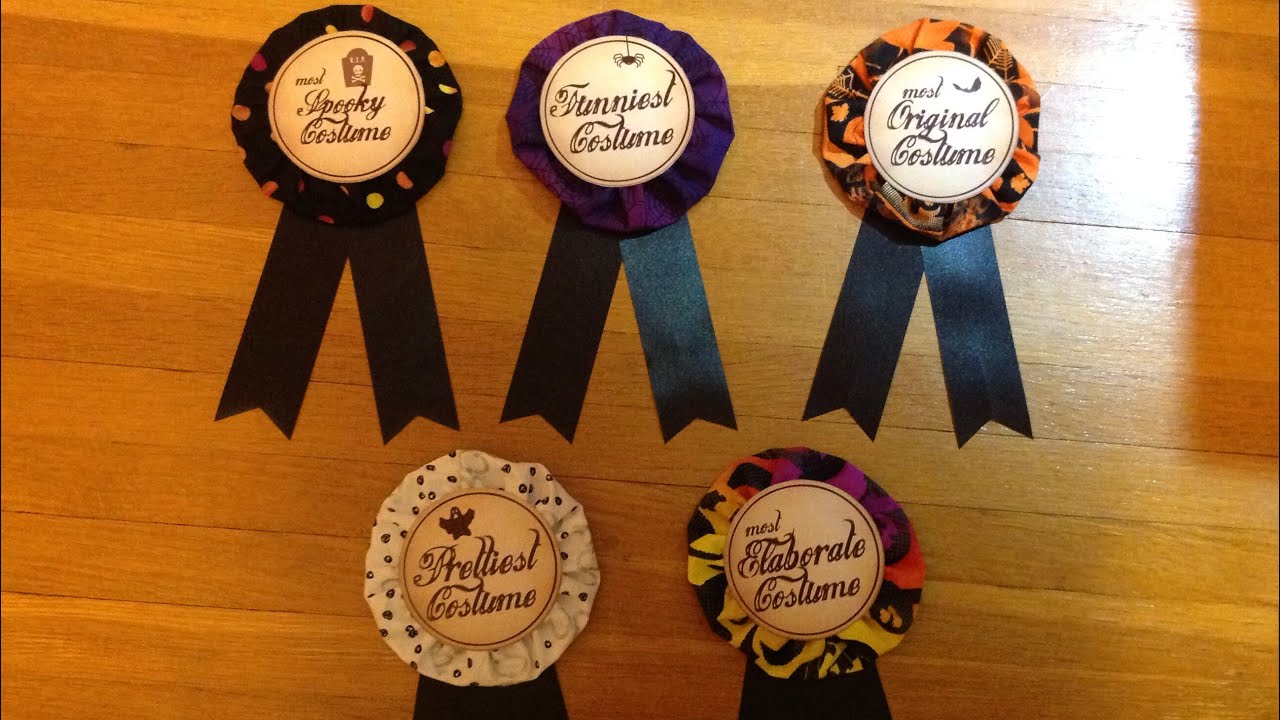 How to Make Halloween Costume Contest Award Ribbons YouTube