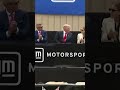 Trump watches drag races at GM’s Michigan proving grounds #shorts