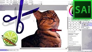 Как вырезать картинку в Paint Tool SAI