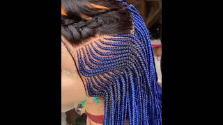 four step all back Ghana braid wig very detailed