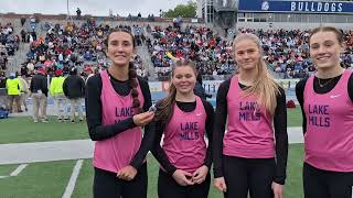 2026 Iowa High School State Track & Field - Lake Mills Girls 1A Shuttle Hurdle Relay