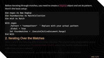 How to Iterate a MatchCollection Backwards in VBA for MS Word