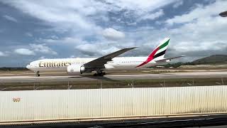 Emirates Boeing 777 A6-EGQ arriving at Phuket Airport