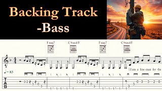 WICHITA LINEMAN | GLEN CAMPBELL | Jimmy Webb | - Bass | Backing Track | Sheet Music &amp; TAB