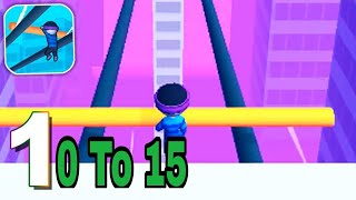 Roof Rails Game App Gameplay Walkthrough Level 10 To 15 iOS, Android Online Offline Noob vs Hack screenshot 5