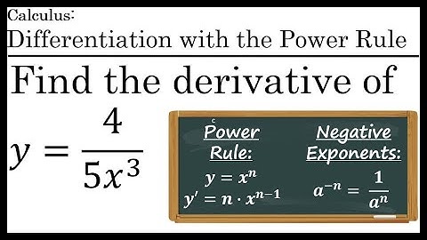 A Derivative Using the Power Rule With Negative Exponents