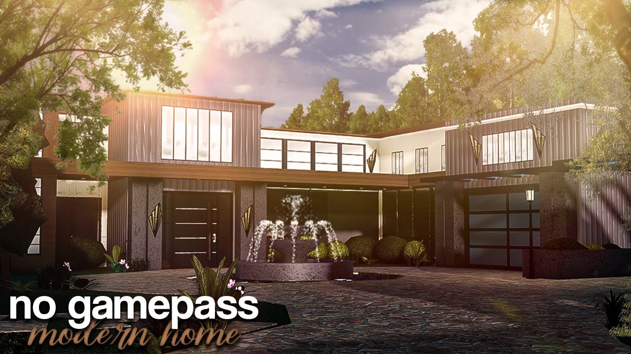 Bloxburg | No Gamepass Modern Home | Roblox | Housebuild - YouTube