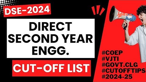 Direct Second-Year Engineering Cutoff 2024 |  Direct Second Year Engineering Admission | #cutoff#dse