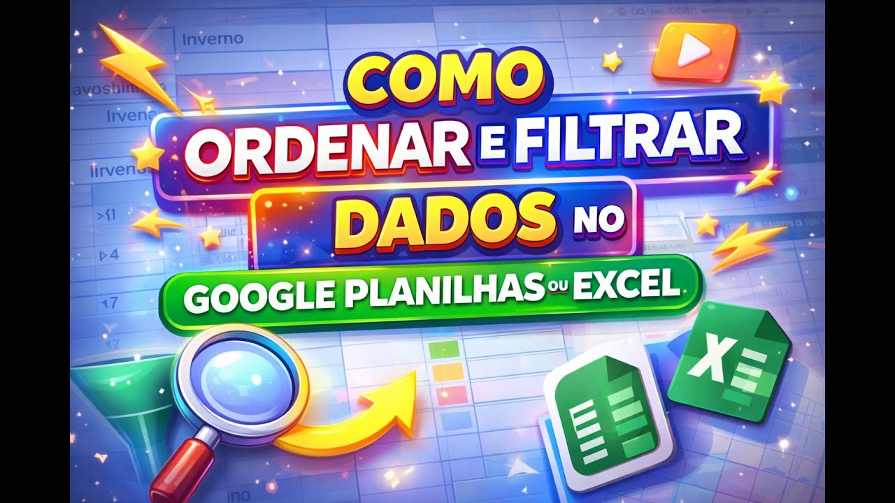 ORDENAÇÃO ALFABÉTICA NO GOOGLE PLANILHAS OU EXCEL (tudo que você precisa saber em 8 minutos)
