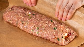 🥩 The most delicious stuffed meatloaf ever! 🥩This is the only way I cook it!