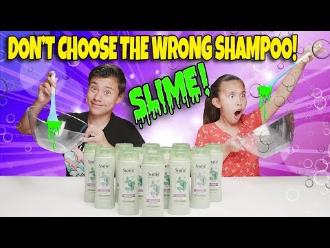 DON'T CHOOSE THE WRONG SHAMPOO SLIME CHALLENGE!!! Wash Your Hair With Slime?!