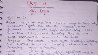 Unit-4 (part-1)  Big data one shot | aktu | btech | easy explanation #oneshot #bigdata #unit4 #btech