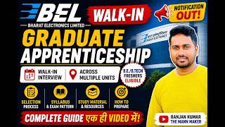 BEL Walk In For Graduate Apprenticeship Notification | Selection Process | Syllabus & Study Material