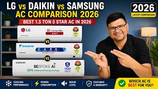 Lg vs Samsung vs Daikin AC Comparison 2026 ⚡ Best 1.5 Ton 5 Star AC 2026