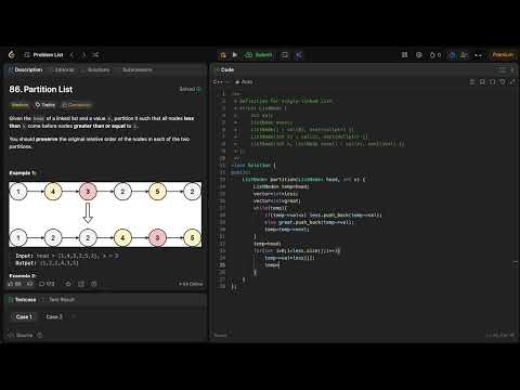 Partition List || leetcode:86 || DSA ||C++