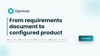 Openkoda PAS - Specification based product builder