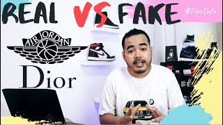 CARA BEDAIN AIR JORDAN DIOR ASLI ATAU PALSU
