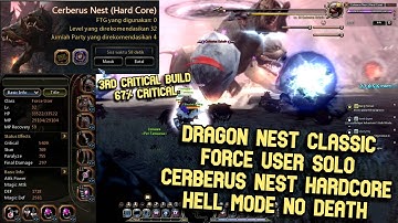DN Classic Lv 32 Force User SOLO Cerberus Hell Mode No Death With Skill Build & Current Gears