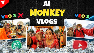 Monkey vlogs kaise banaye | Viral monkey ai video kaise banaye | ai se video kaise banaye