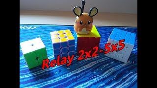 Relay 2x2-5x5 | Funny Cube Games (#1)