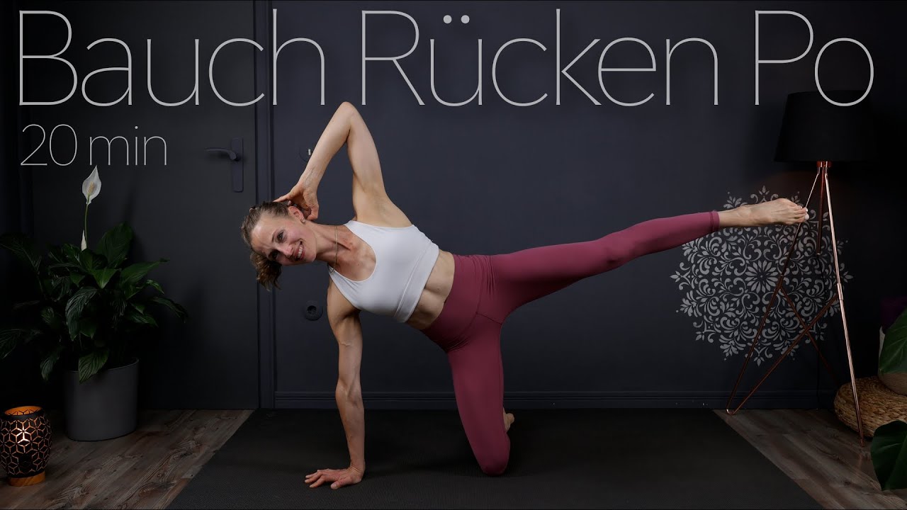 20 Min BAUCH RÜCKEN PO PILATES | Homeworkout für eine starke Rumpfmuskulatur | ohne Equipment 